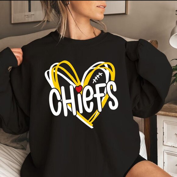 Kansas City Chiefs Sweatshirt Kansas City Chiefs Football Shirt KC Chiefs Shirt - Picture 3 of 5